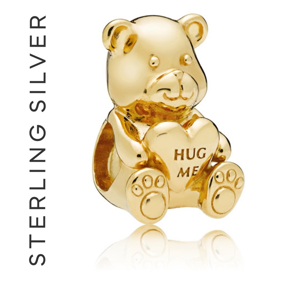🌟 14K Gold Plated Hug Me Bear Charm